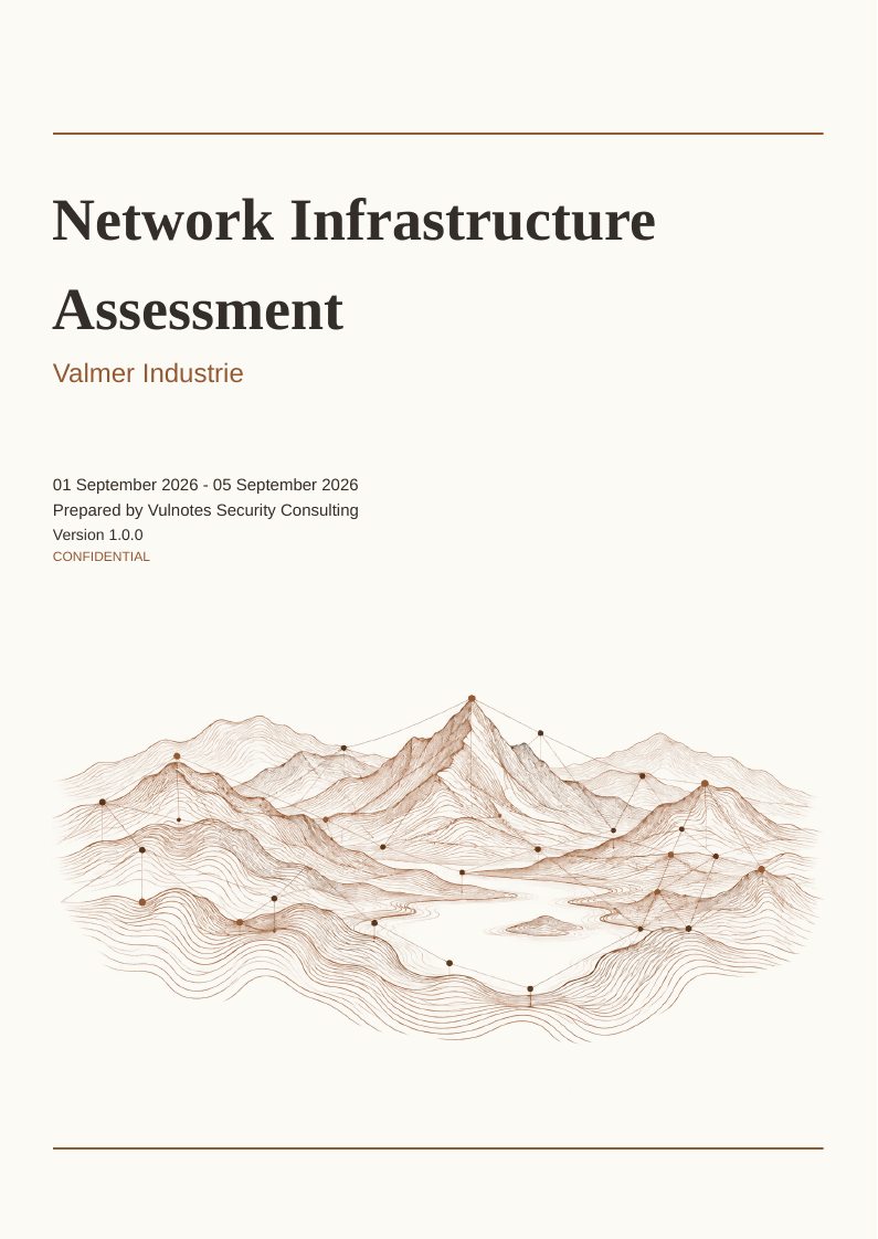 Cover of the network infrastructure assessment sample report